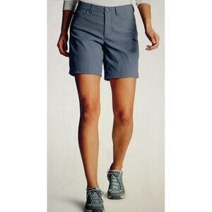 Eddie Bauer Rainier Shorts Womens 14 x 7" Graphite  Nylon Hiking Outdoor  EUC